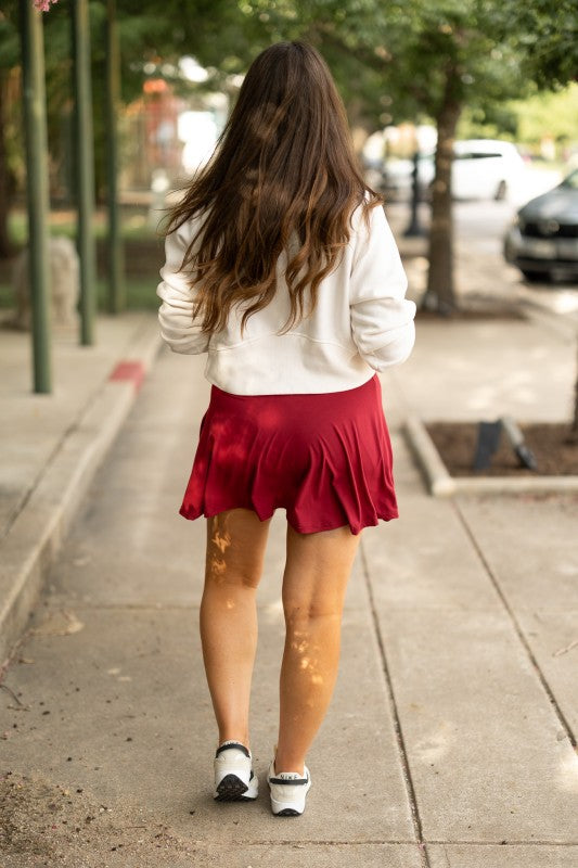 The Raelynn Red Skort