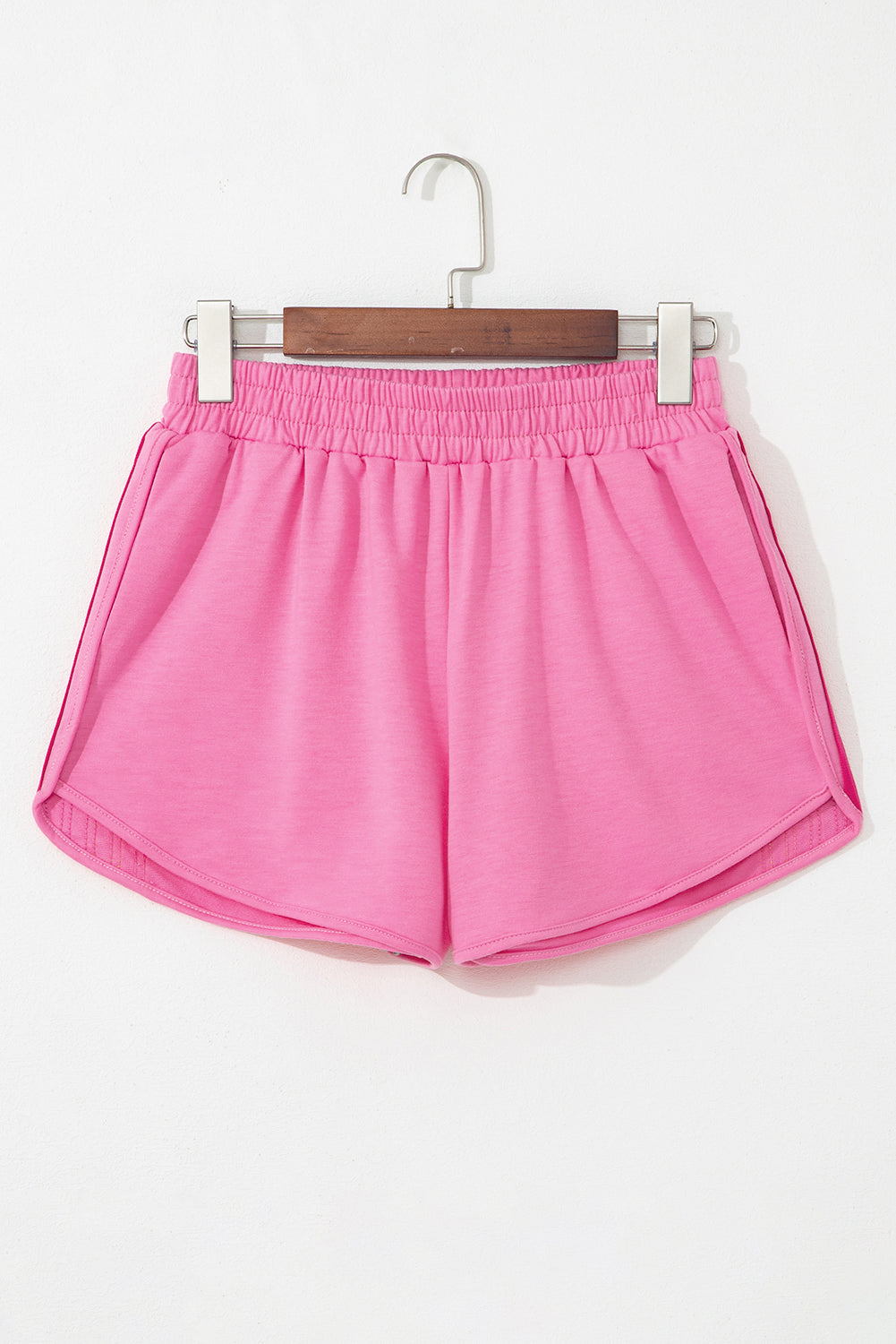 April Color Stripes Elastic High Waist Active Shorts