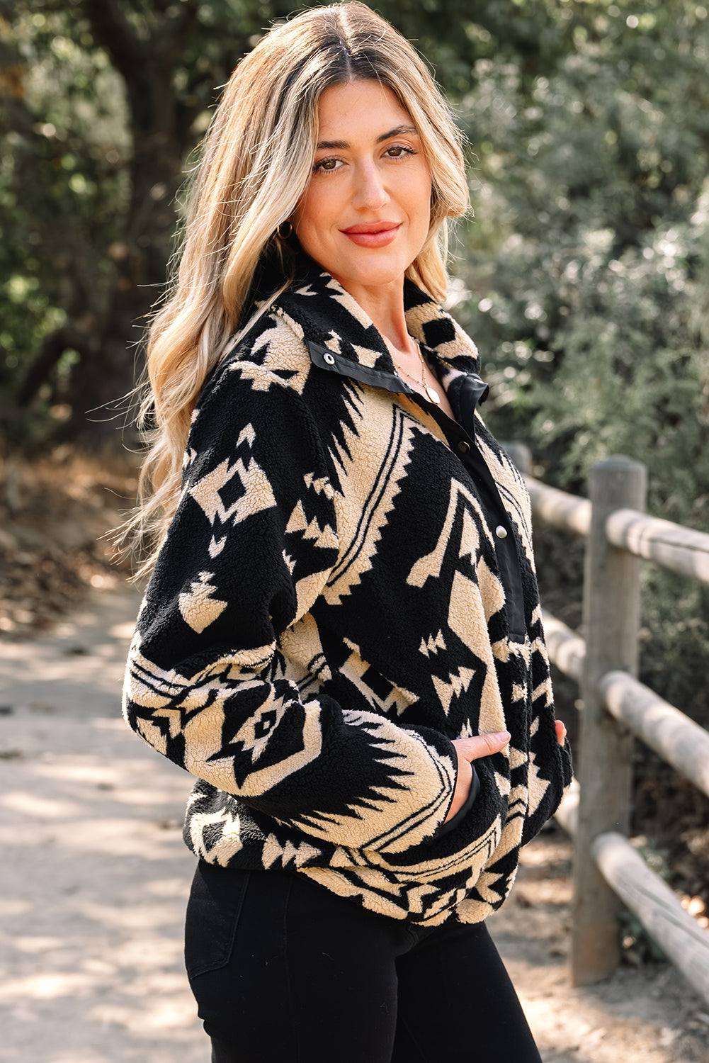 Clara Half Placket Plush Sweatshirt