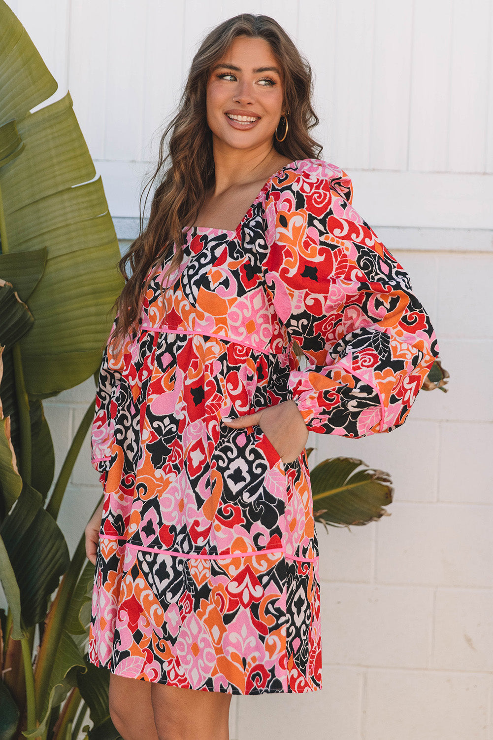 Nicole Puff Sleeve Mini Dress