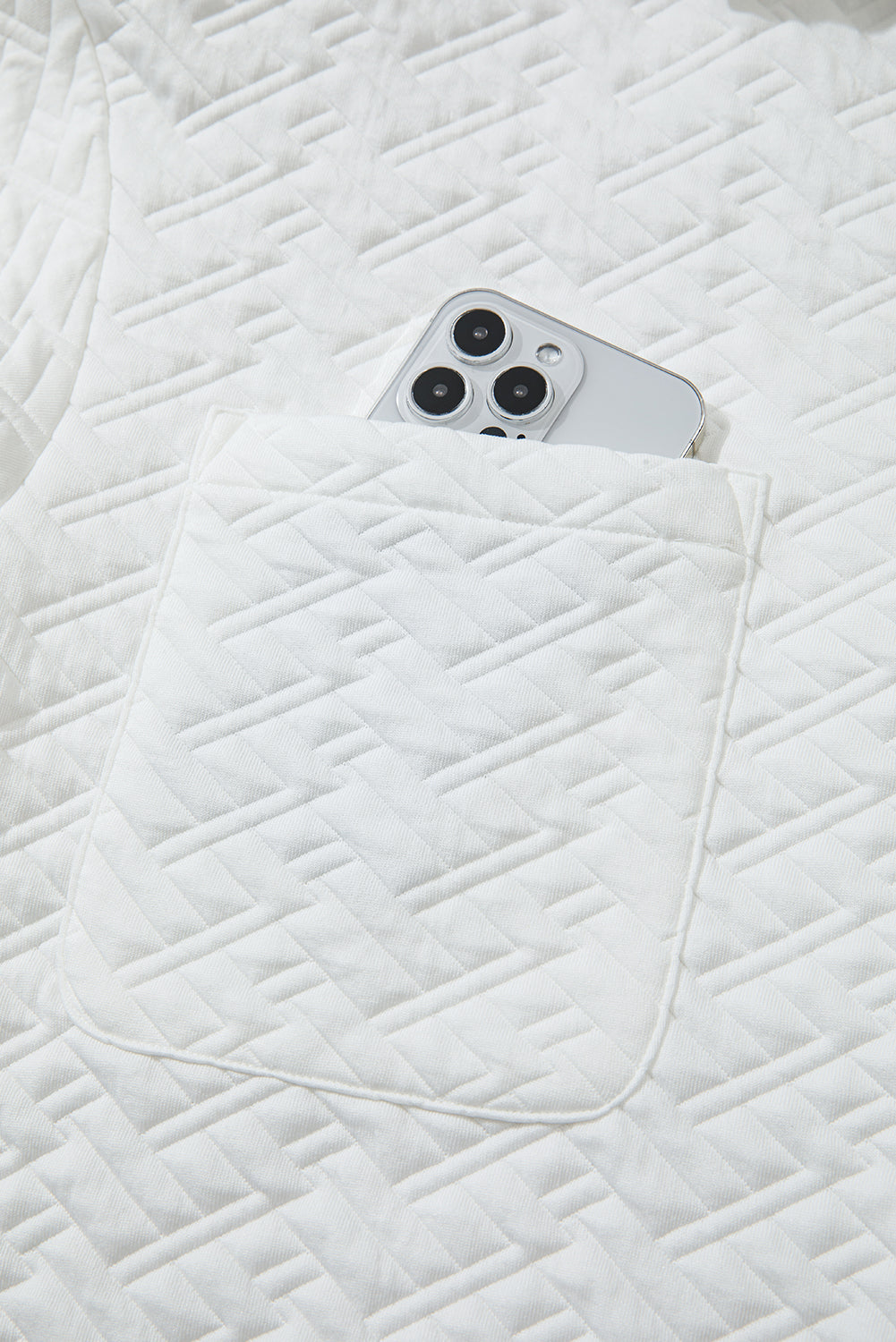 Raina Textured Collared Pullover