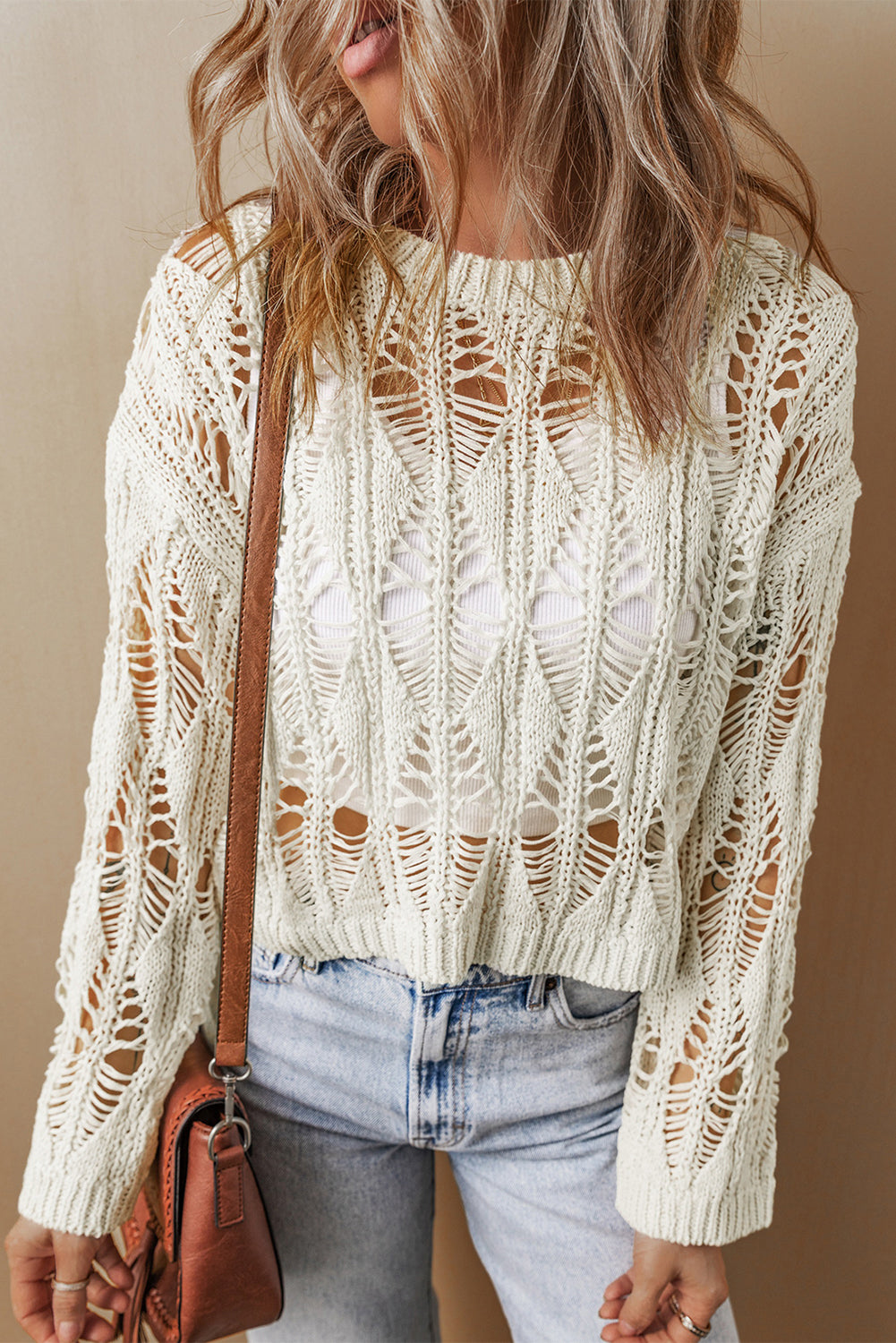 Olivia Crochet Loose Fit Sweater