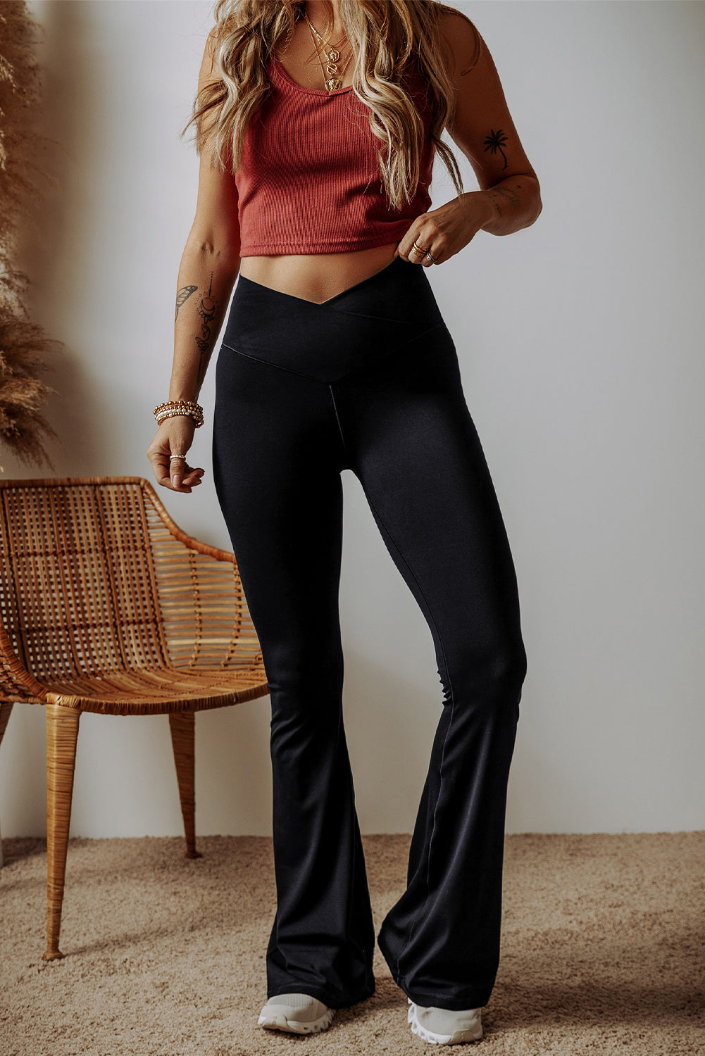 Mila High Waist Flared Leggings