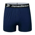 Men's Bamboo Boxer Shorts - Anti-Chafe & Breathable Underwear (Navy)
