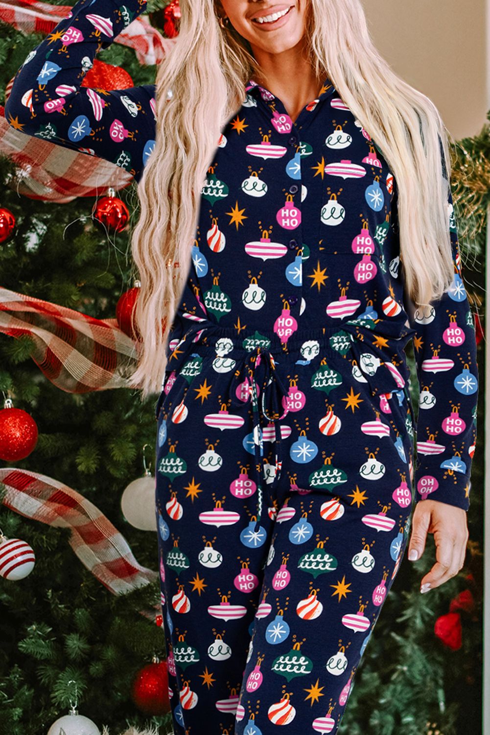 Mazie Christmas Lights Print Shirt