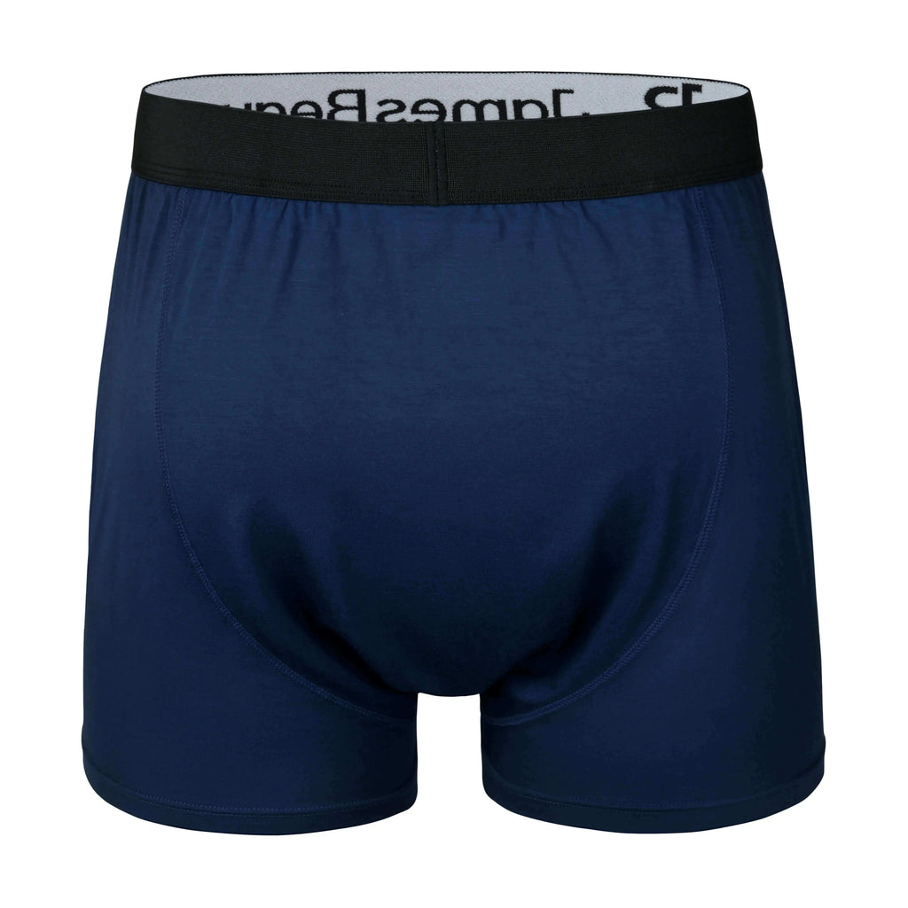 Men's Bamboo Boxer Shorts - Anti-Chafe & Breathable Underwear (Navy)