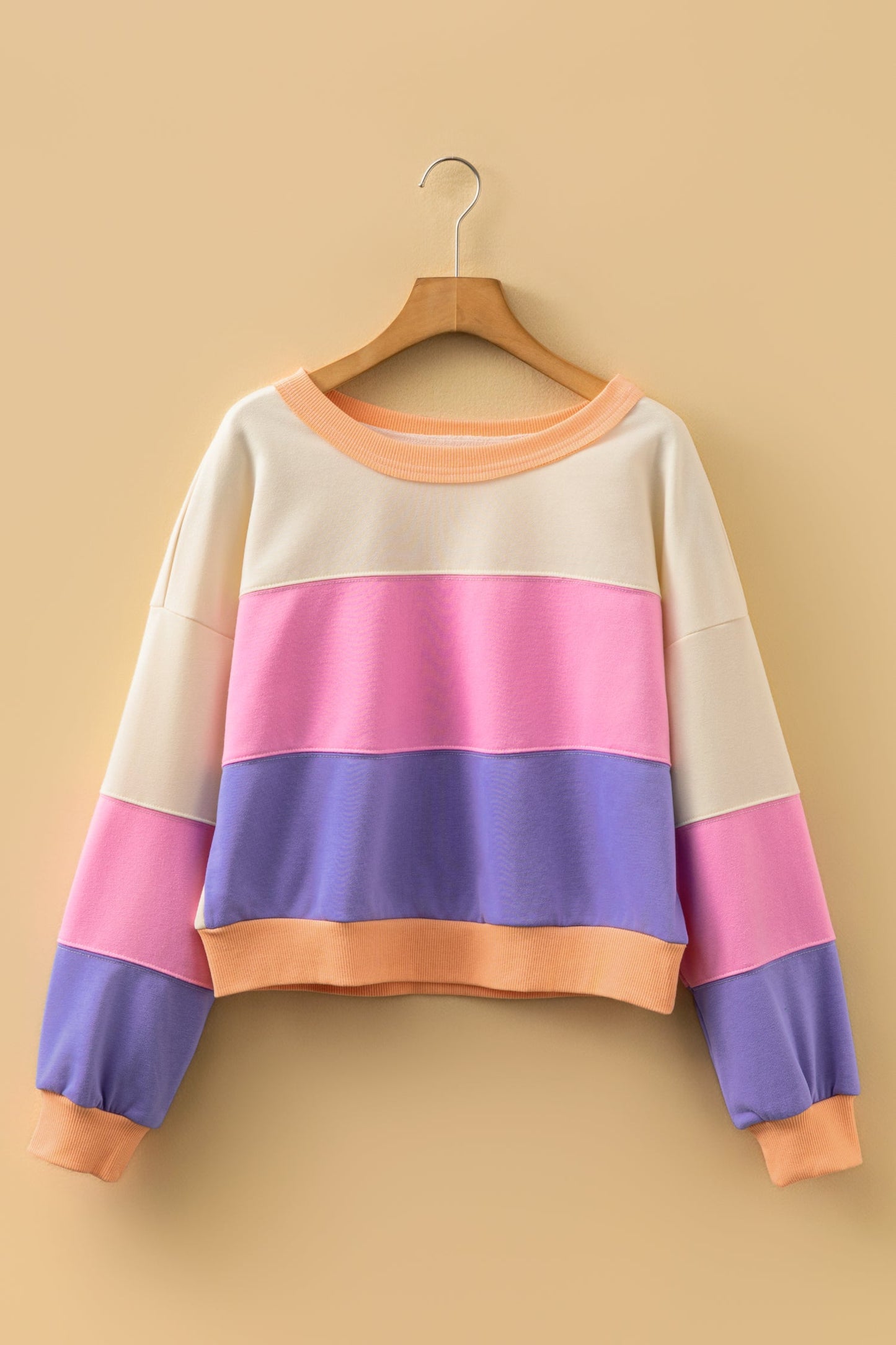 Emerie Drop Shoulder Cropped Sweatshirt