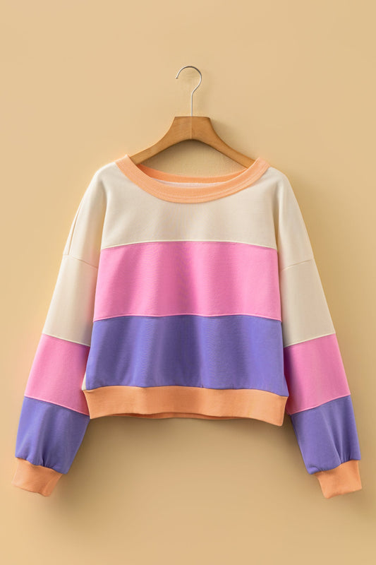 Emerie Drop Shoulder Cropped Sweatshirt