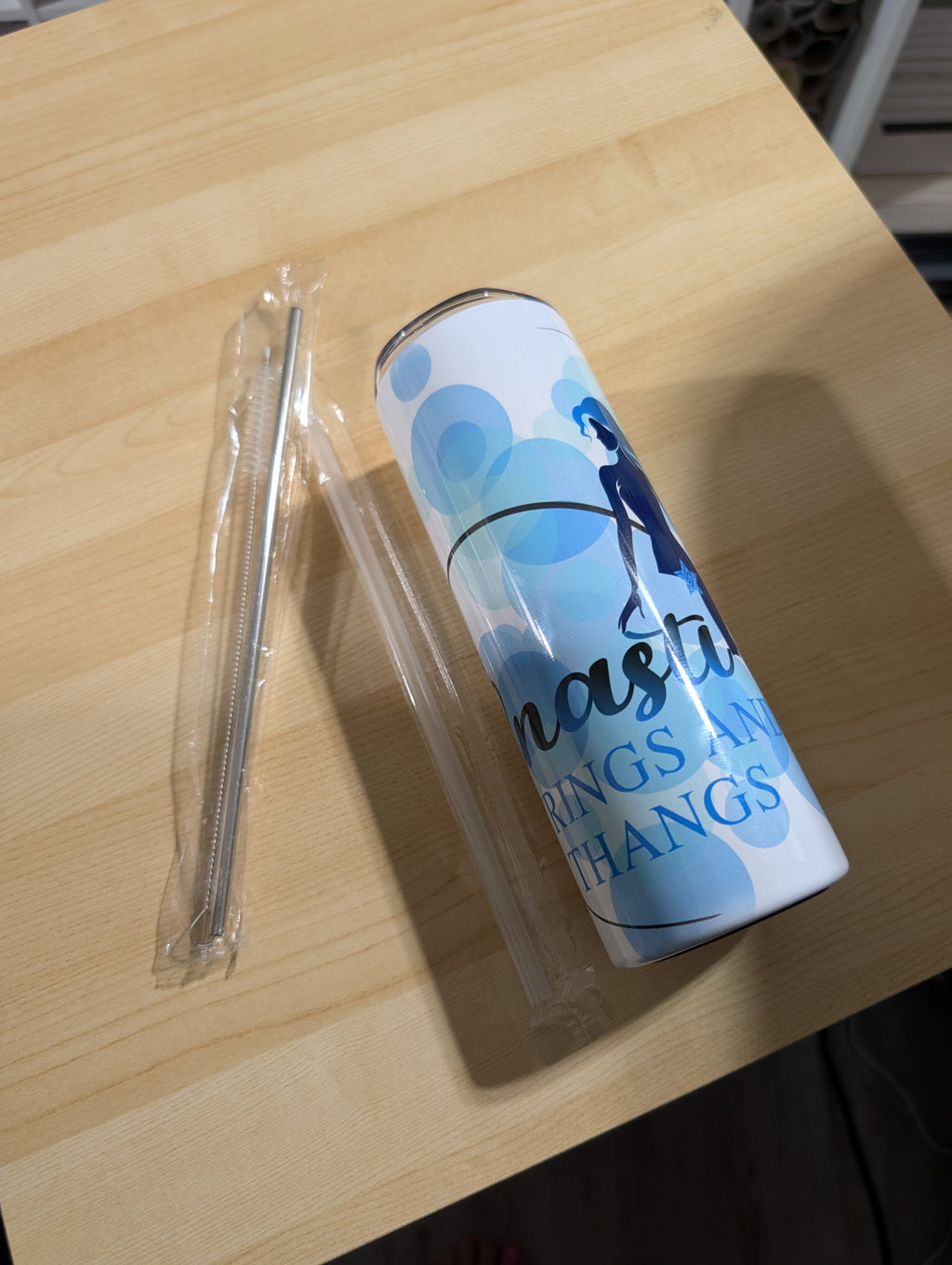Cnasti Strings & Thangs Branded Tumbler with Straw