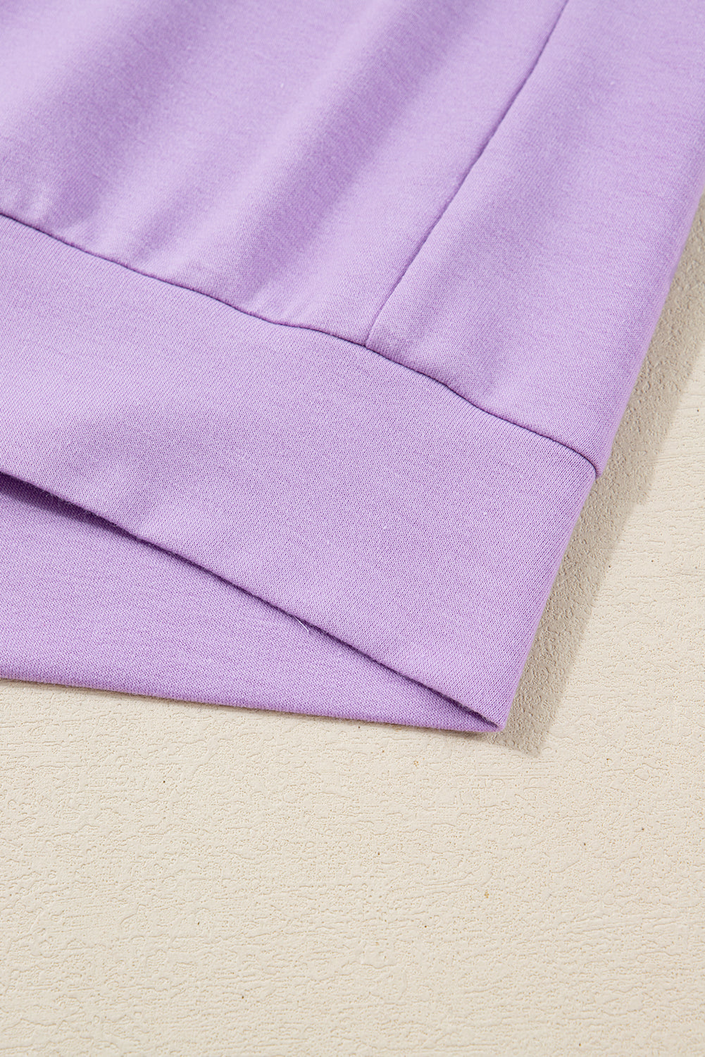 Purple Stripe Patchwork Buttoned Drop Shoulder Plus Size Pullover