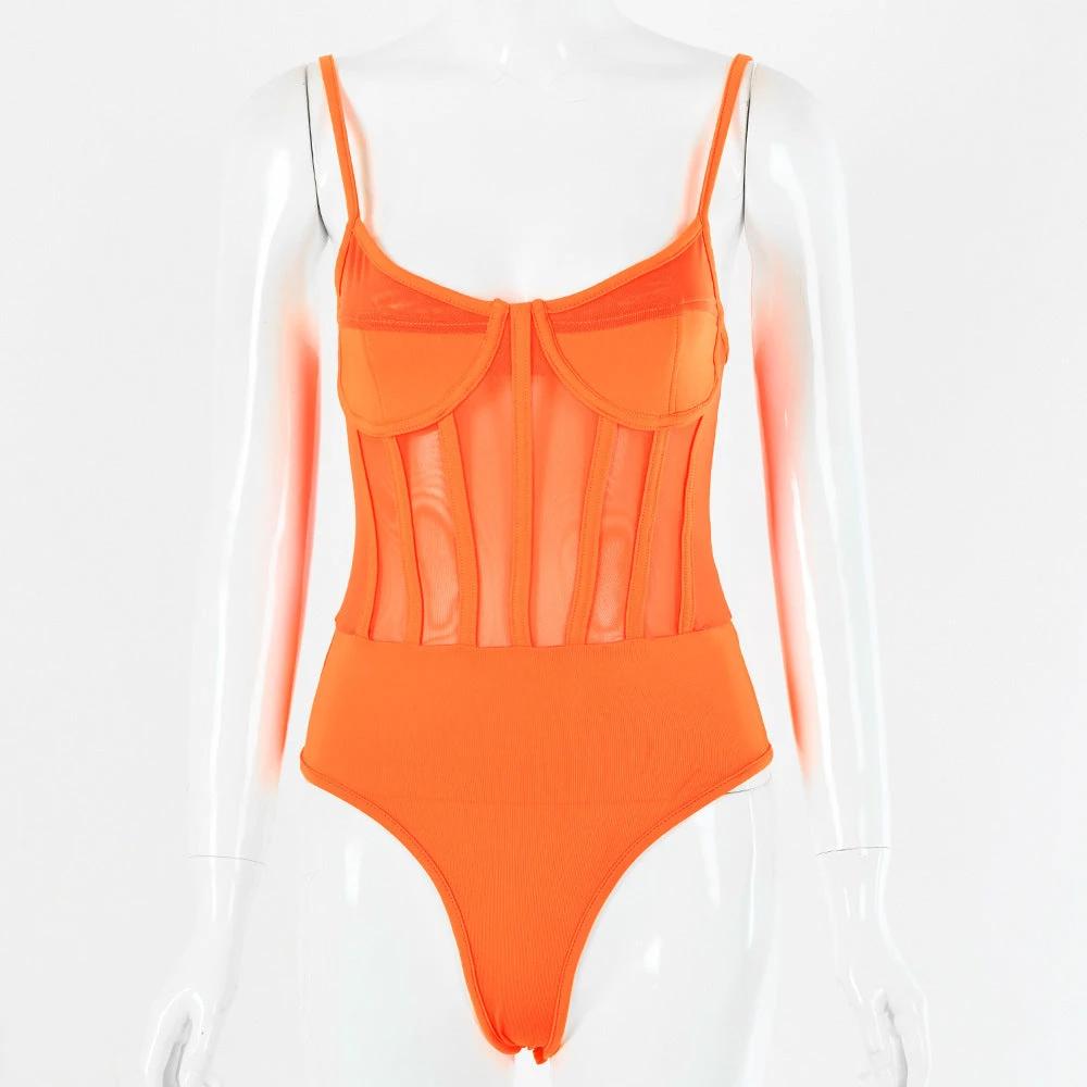 Mesh Hollow-Out Bodysuit