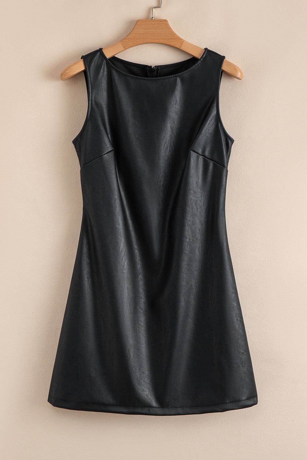 Emelia Leather Sleeveless Mini Dress