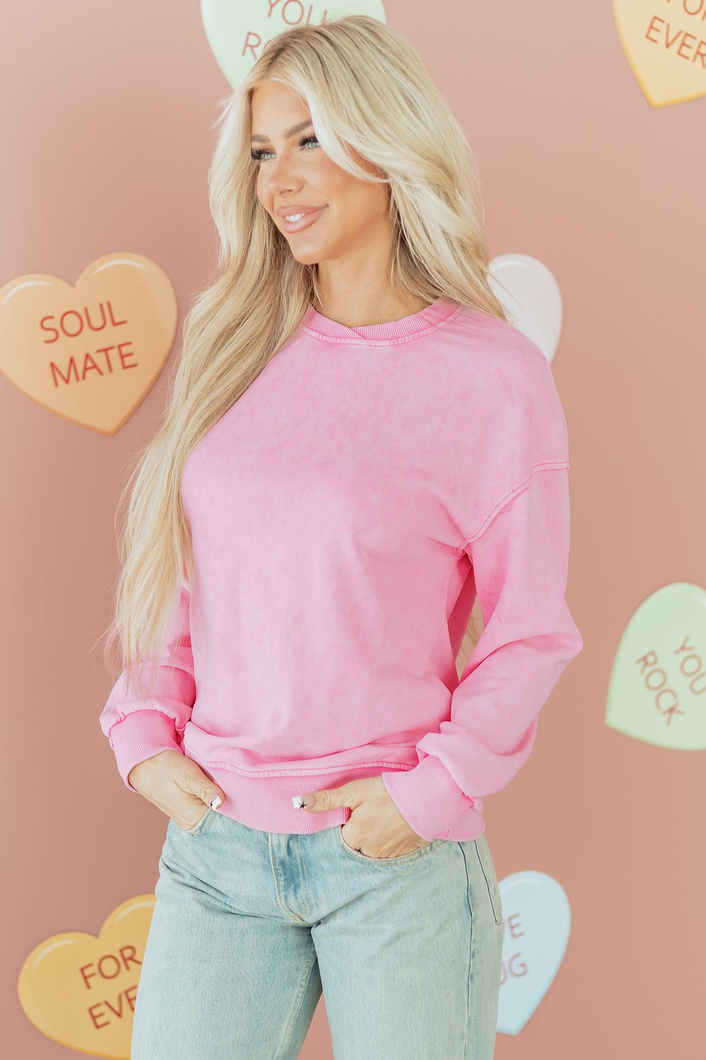 Brinley Drop Shoulder Loose Sweatshirt