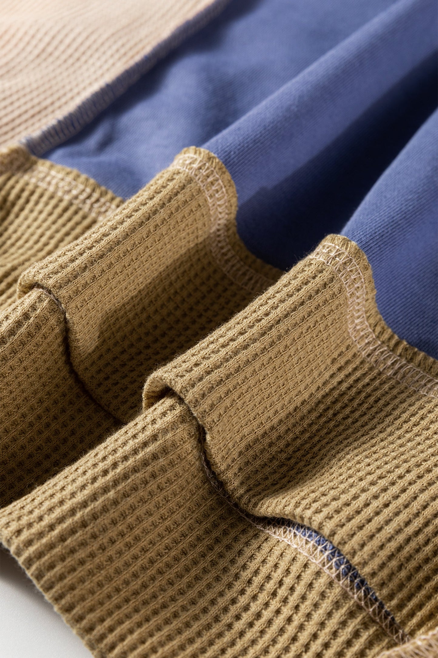 Alaina Waffle Patchwork Oversize Sweatshirt