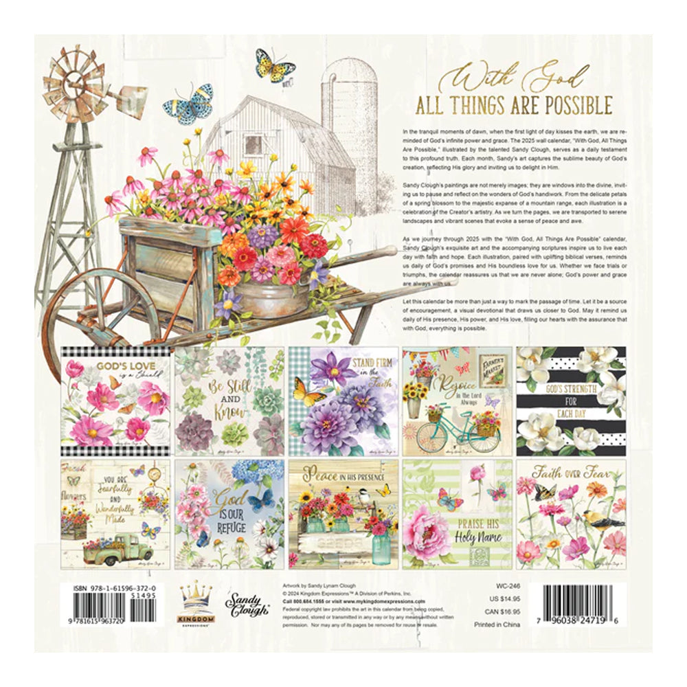 2025 With God, All Things Are Possible Wall Calendar