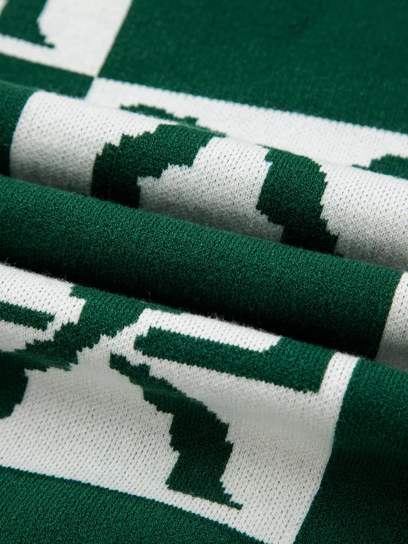 Checkered Bow Round Neck Casual Sweater