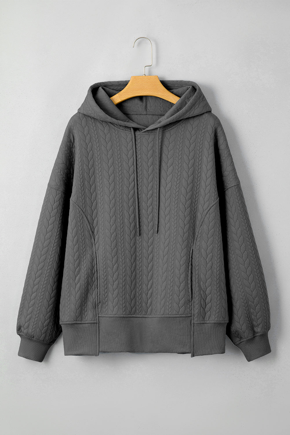 Promise Textured Baggy Solid Hoodie