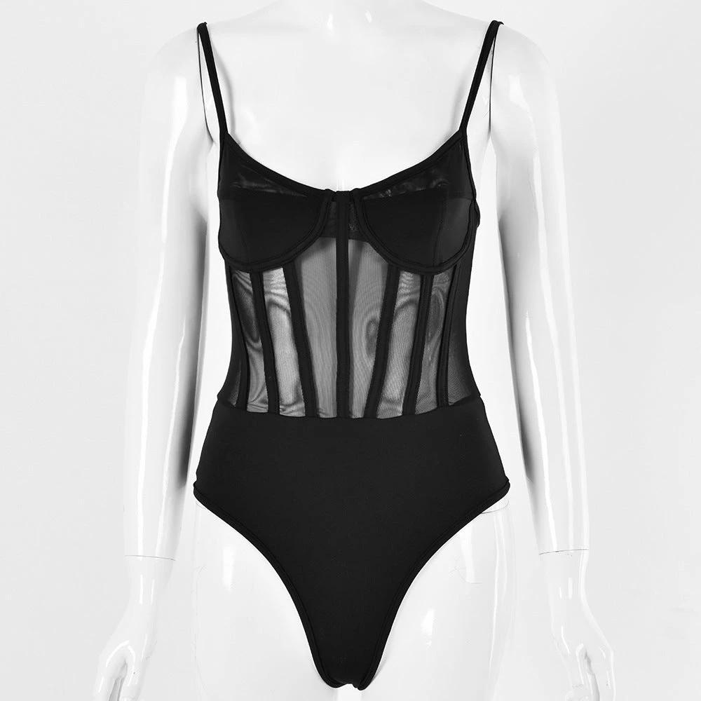 Mesh Hollow-Out Bodysuit