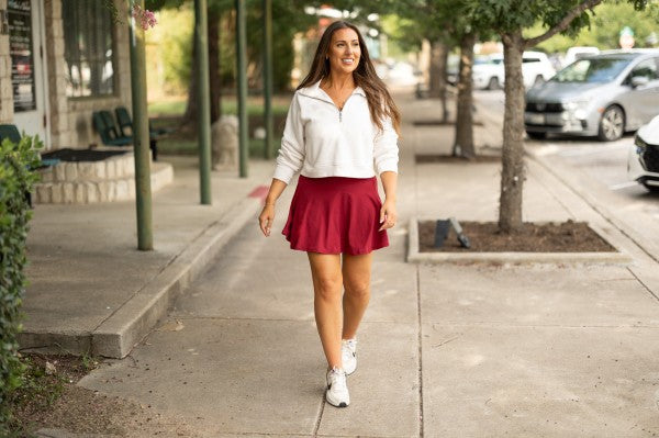 The Raelynn Red Skort