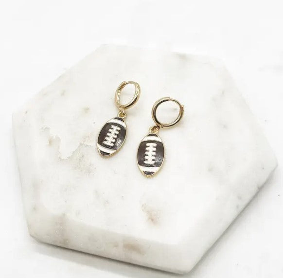 Football Huggie Hoop Earrings NFL Gameday