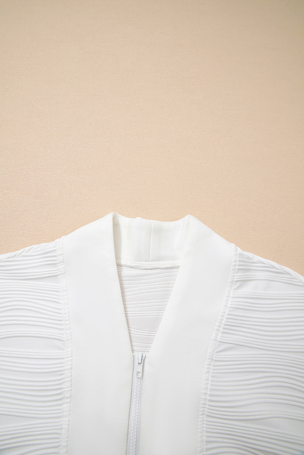 Nyomi Color Textured Zip Pullover