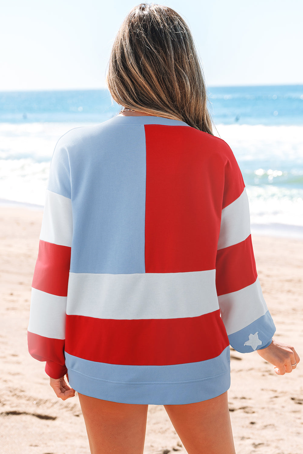 Simone Flag Vintage Oversized Pullover