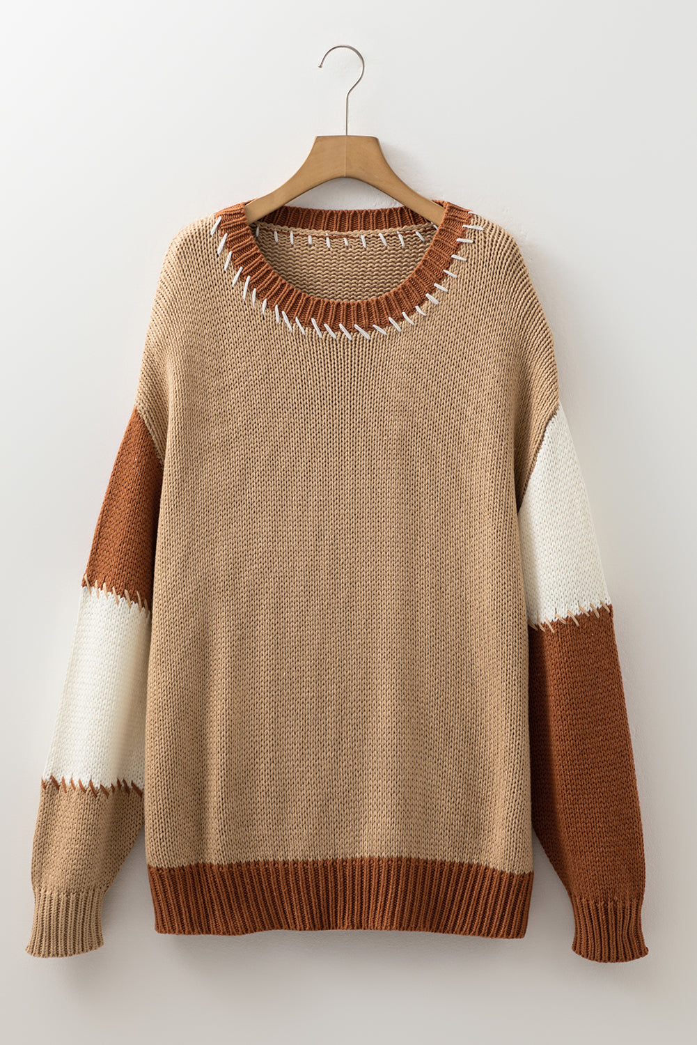 Valerie Color Block Knitted PLUS Sweater