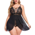 Plus Size Babydoll Snap Crotch Lingerie Nightgown