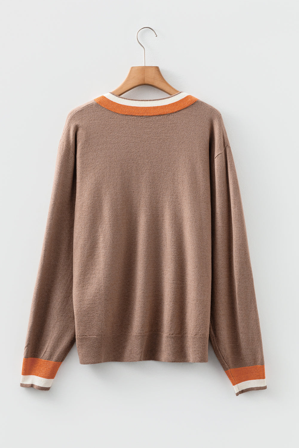 Scarlett Striped Trim Varsity Sweater