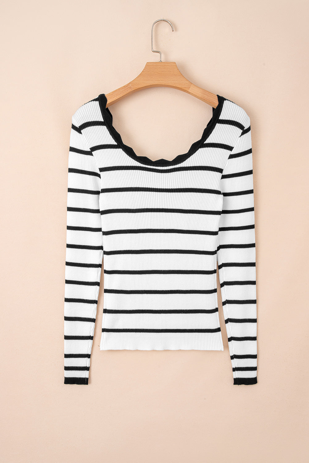 Sutton Striped Ribbed Slim Sweater