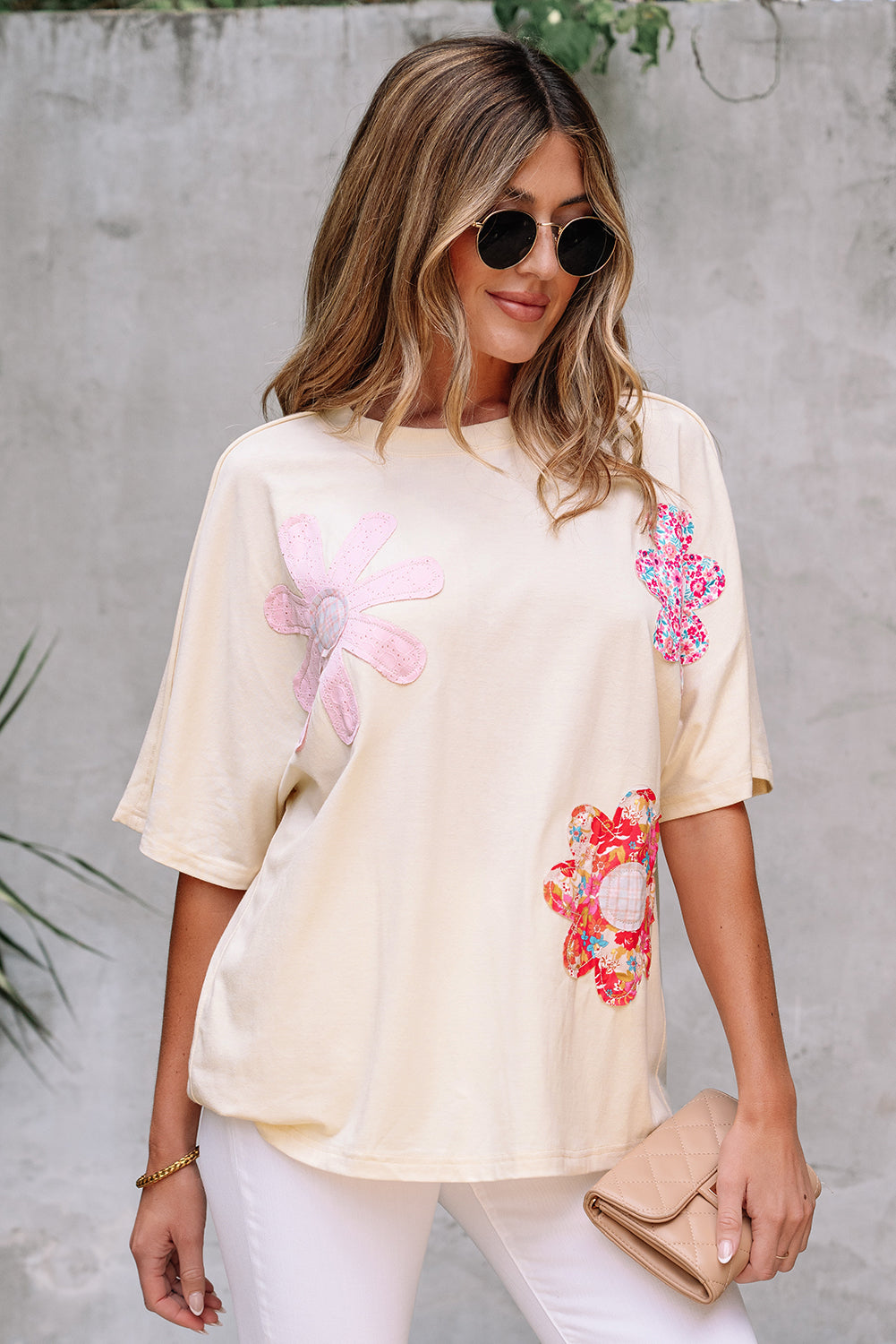 Hannah Flower Patched Loose Top