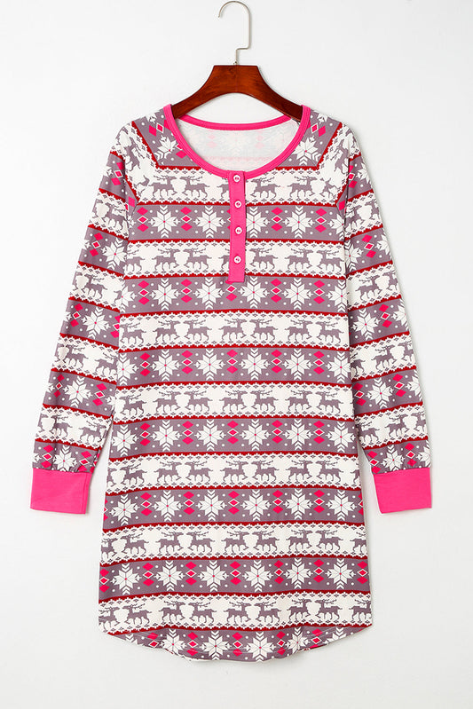 Avery Pattern Henley Pajama Dress