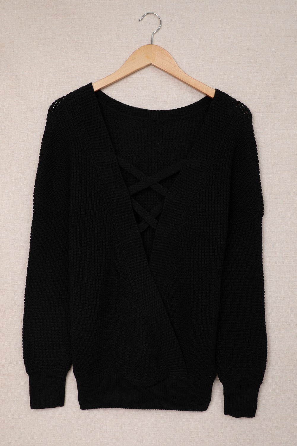 Amelia Back Hollow Out Sweater