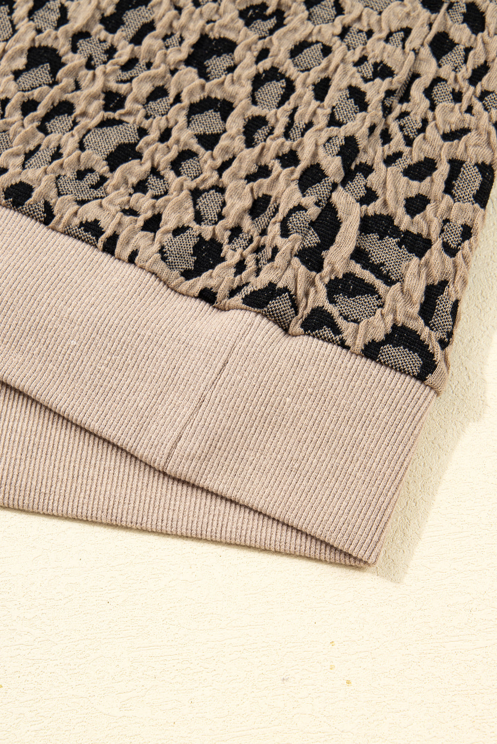 Amaya Textured Ribbed Trim Long Sleeve PLUS Top