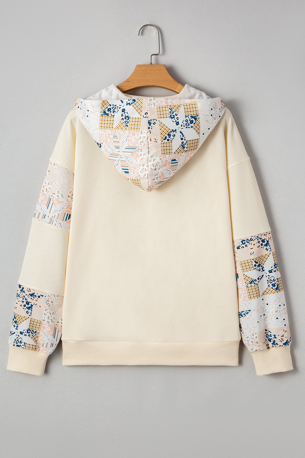 Dakota Geo Pattern Patchwork Hoodie