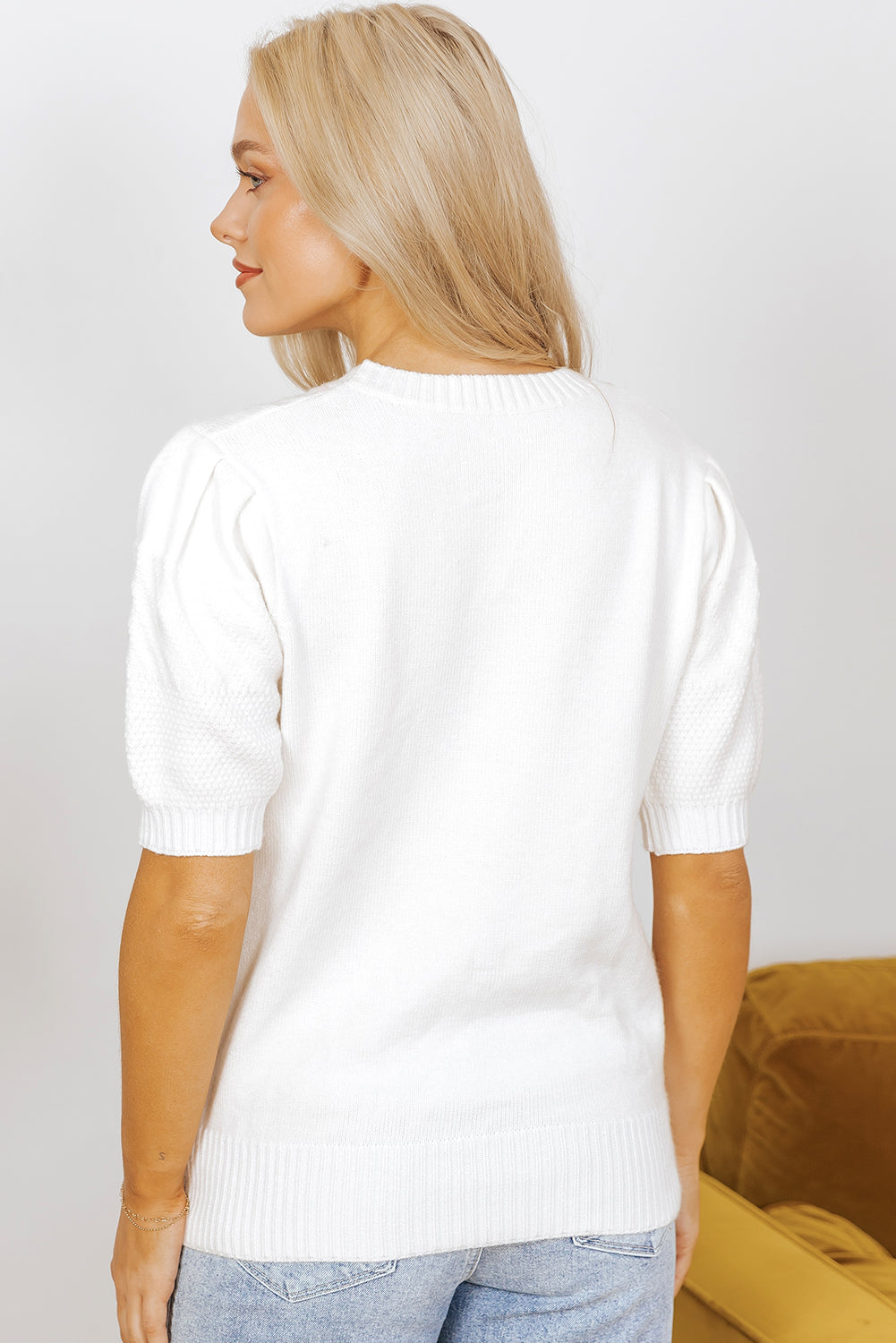 Nova Knit Short Sleeve Sweater
