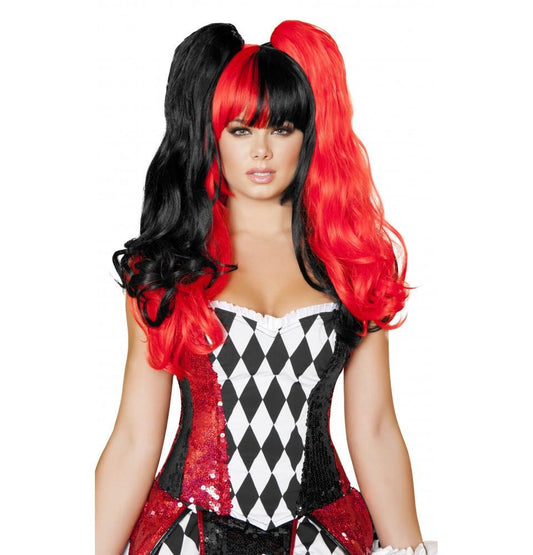 Black and Red Wig