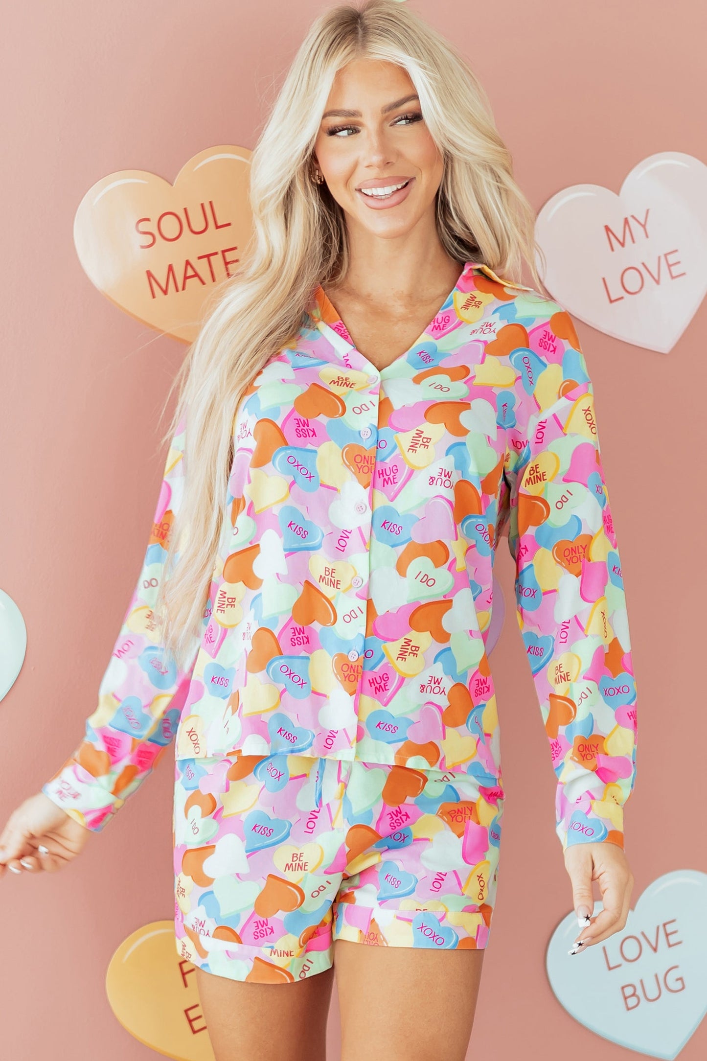 Remi Heart Collared Tunic Shirt