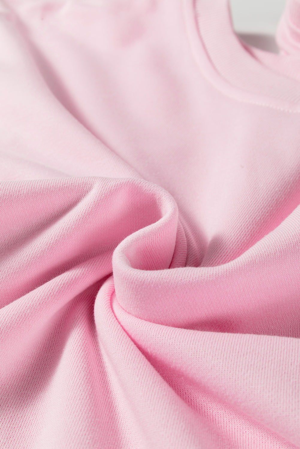 Pink Colorblock Patchwork Drop Shoulder Plus Size Sweatshirt