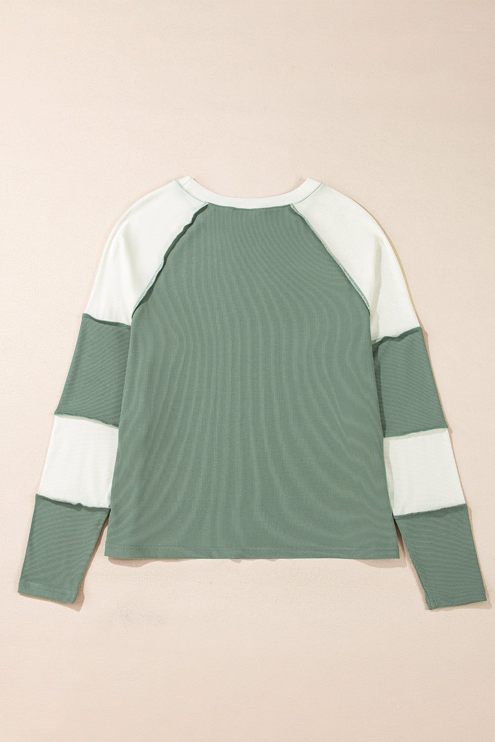 Faye Colorblock Patchwork Raglan Long Sleeve Top