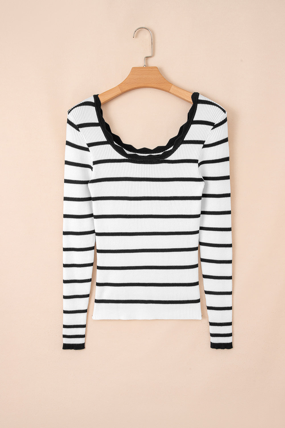 Sutton Striped Ribbed Slim Sweater