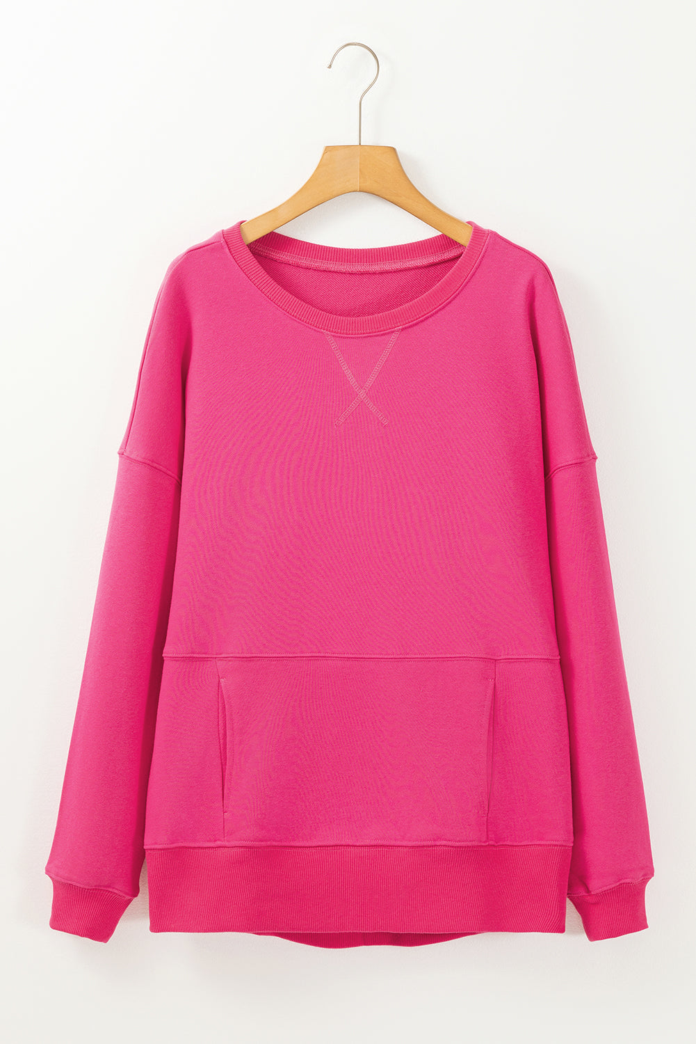 Ainsley Crisscross Stitching Loose Sweatshirt
