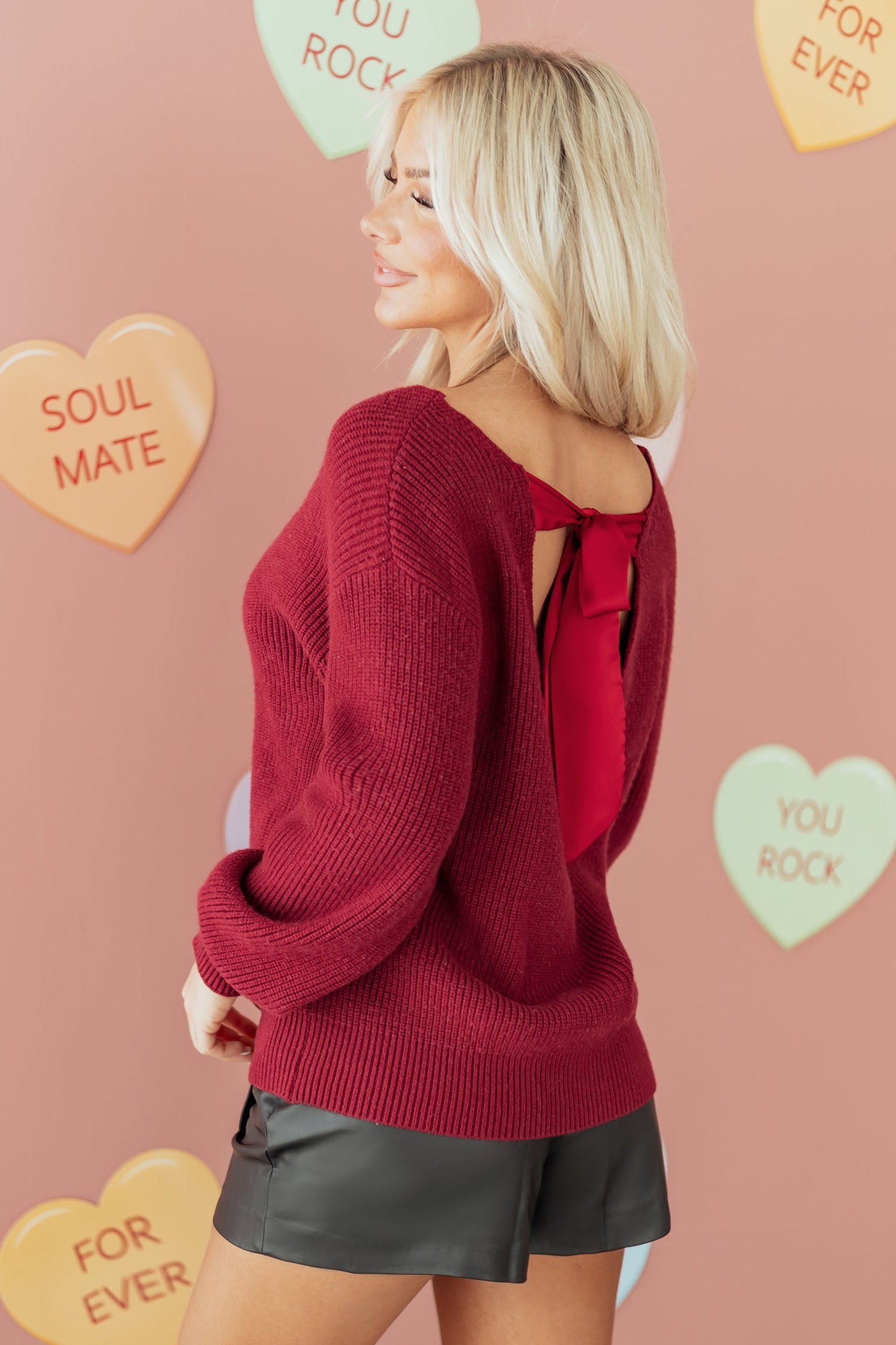 Rosalina Backless Drop Shoulder Sweater