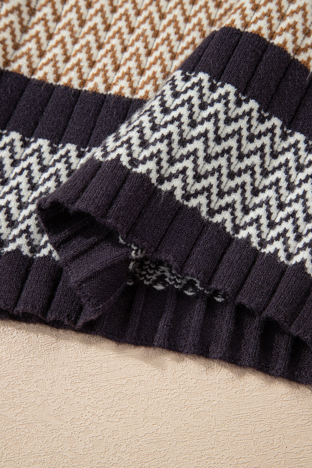 Avery Ribbed Trim Slim Sweater