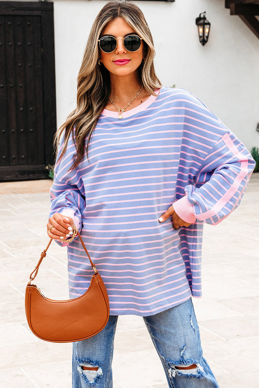 Eliza Stripe Oversize Casual Top