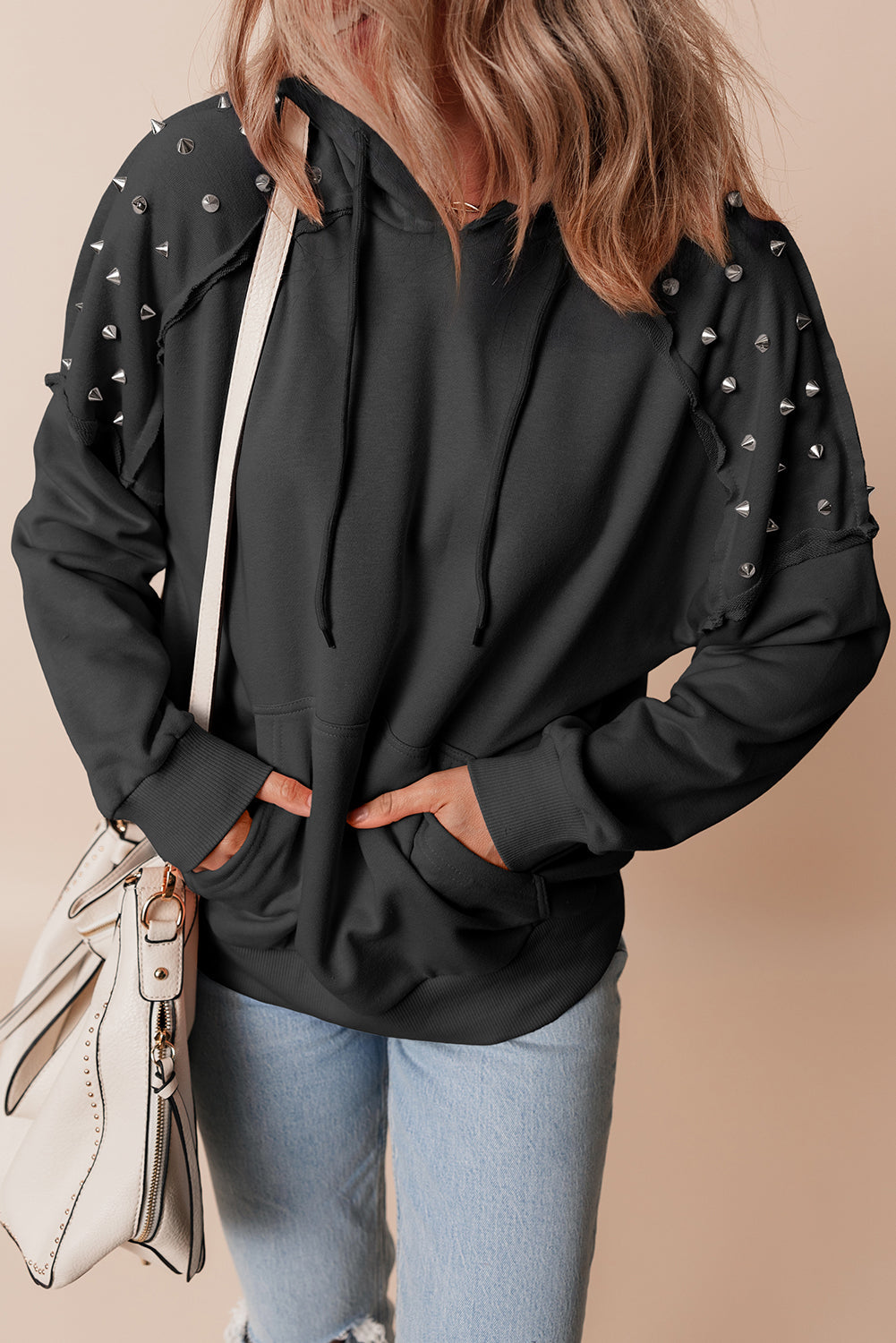 Sofia Stud Raglan Sleeve Hoodie