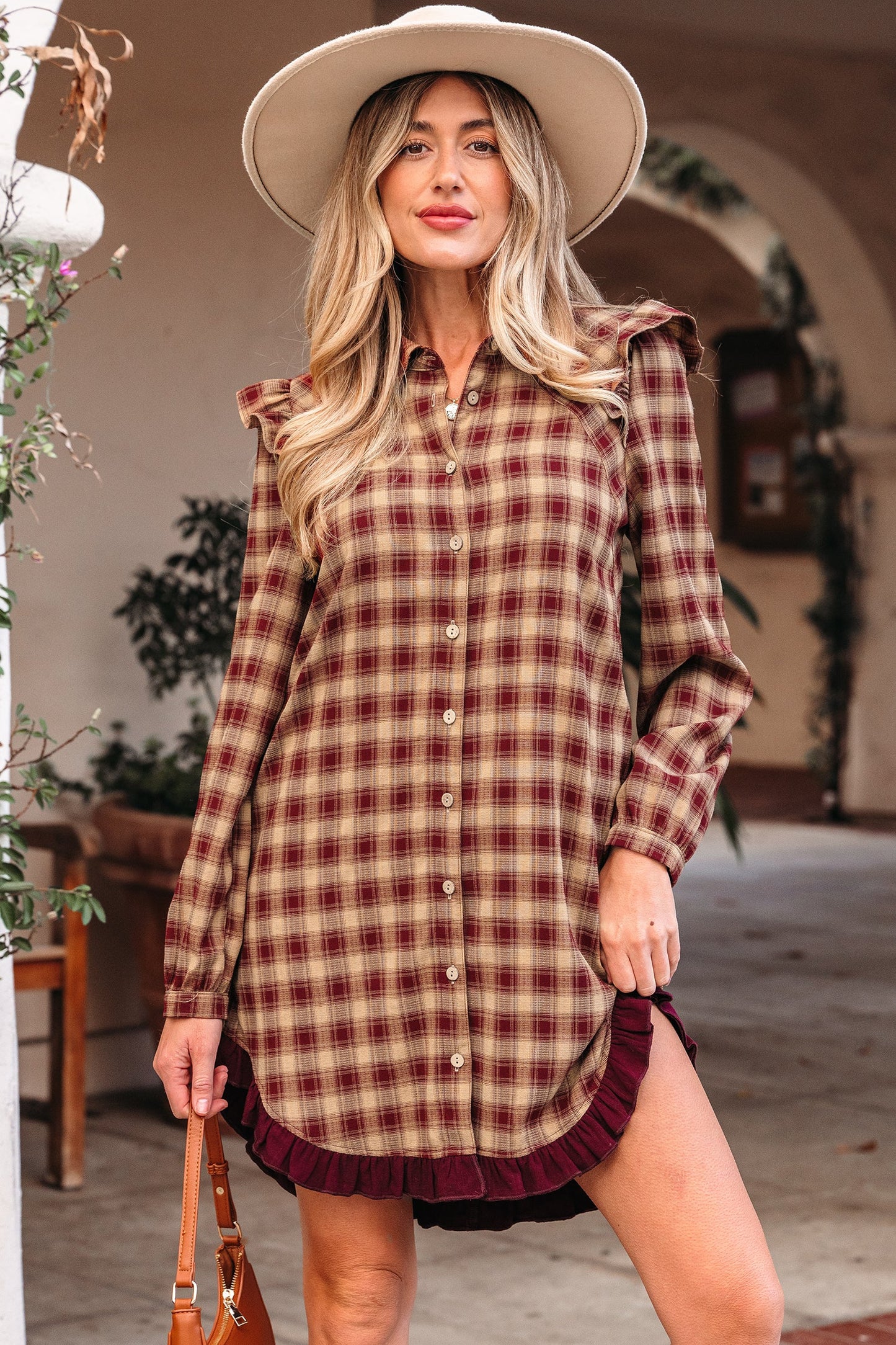 Novalee Mini Shirt Dress Long Sleeve Top