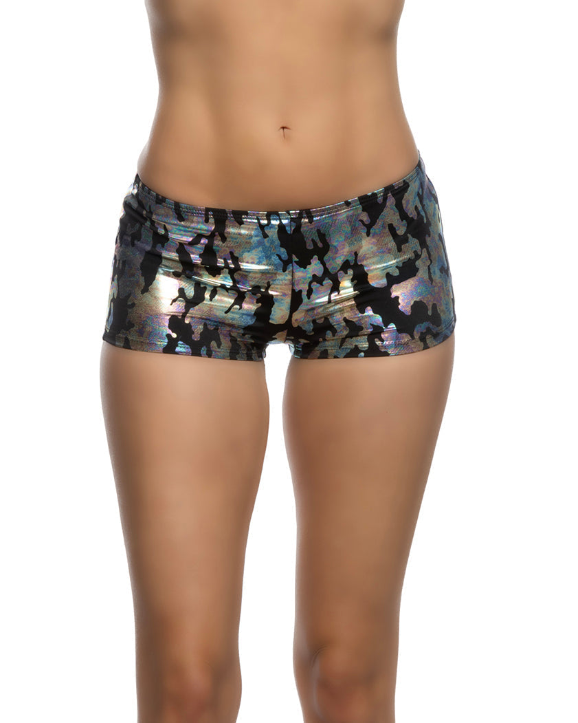 1pc Low Rise Iridescent Camouflage Shorts