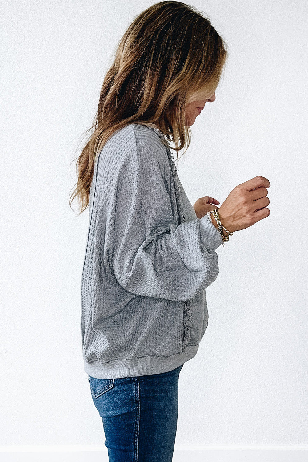 Mercy Hem Pullover top Long Sleeve Top