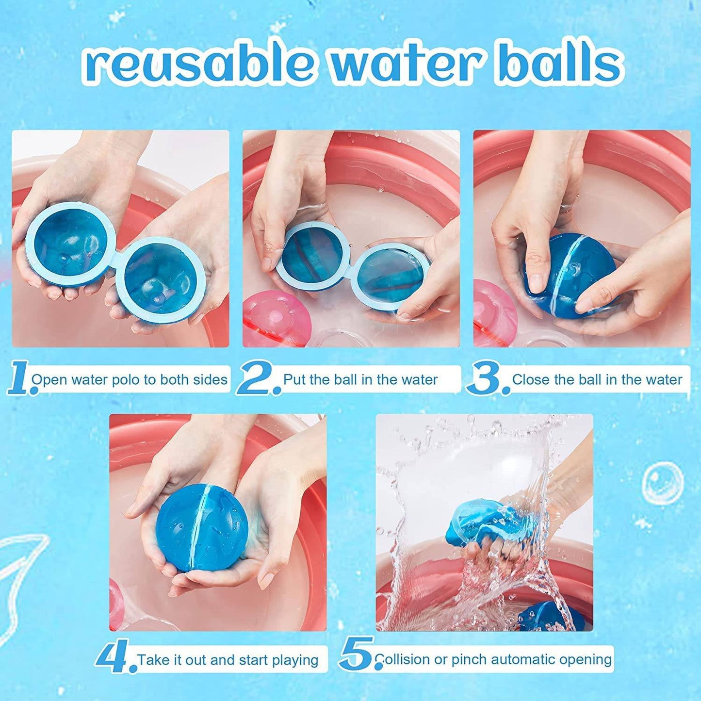 6 Pack Reusable Water Ballon